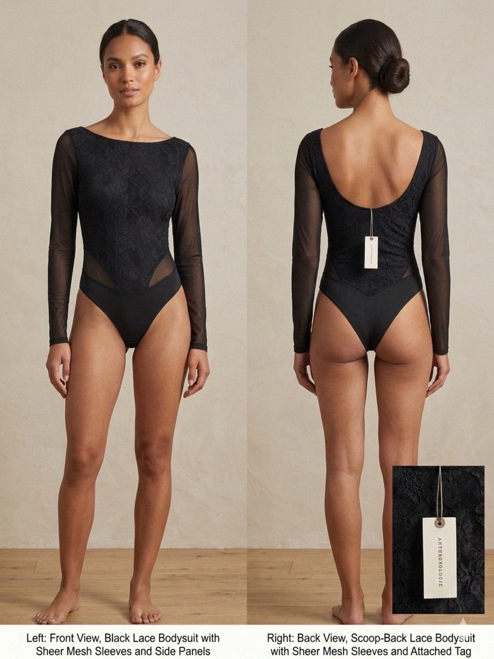 New Anthropologie The Harlowe Bodysuit lace